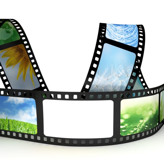 Film with images and blank space